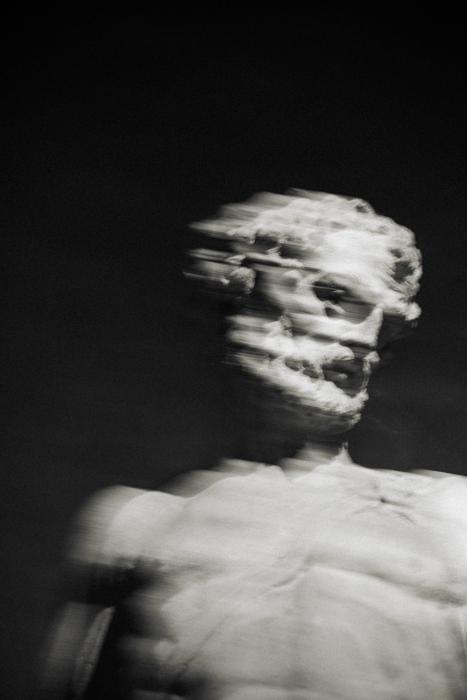 Marble bust in an interior at Villa Erba