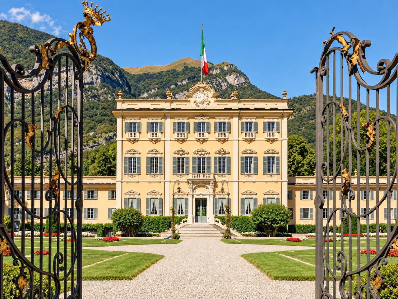 Front facade of Villa Sola Cabiati